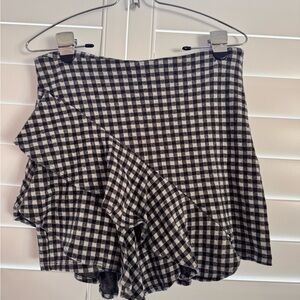 Sugar Lips Black and White Gingham Skirt